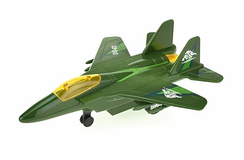 Toi-Toys KAMPFFLUGZEUG mit Rückzug Spielzeug 15cm in Box Jet Fighter Kampfjet Flugzeugmodell Flugzeug Geschenk 58 (Grün), GHT-8964 von Toi-Toys
