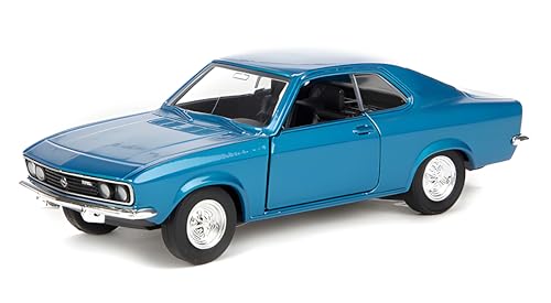 Toi-Toys OPEL Manta A 1970 Modellauto 12cm aus Metall mit Rückzugmotor Modell Auto Spielzeugauto 4-Varianten 51 (Blau-Metallic) von Toi-Toys
