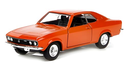 Toi-Toys OPEL Manta A 1970 Modellauto 12cm aus Metall mit Rückzugmotor Modell Auto Spielzeugauto 4-Varianten 51 (Orange) von Toi-Toys