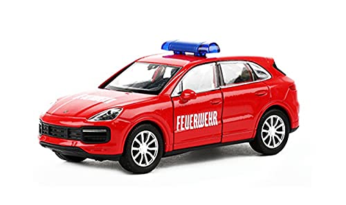 Toi-Toys Porsche Cayenne Turbo FDHerwehr Rot Modell Metall Modellauto SpielzDHgauto Kinder Geschenk 84 von Toi-Toys