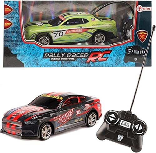 Toi-Toys RC Cars ferngesteurtes Auto für Kinder - Rally Race Auto - Zufällig Schwarz oder Grün - Elektrisches Auto - ab 3 Jahren von Toi-Toys