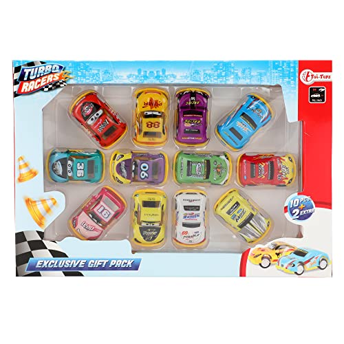 Toi-Toys Rennwagen-Set Turbo Racers Pullback 12-teilig von Toi-Toys