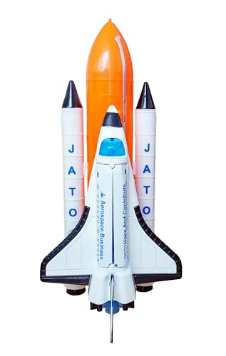 Toi-Toys Space Shuttle Spielzeug - Raketen Spielzeug für Kinder mit Licht und Sound Raumschiff Astronaut Geschenk für Jungen und Mädchen ab 3 Jahren - Ca. 14.5 cm von Toi-Toys