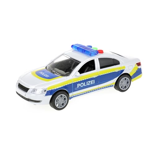 Toi-Toys Spielzeug - Polizeiauto mit Sound, Licht und Effekte. Modellauto inkl. Batterien und Friktion - Polizeiwagen mit DREI Funktionen und Schwungrad. von Toi-Toys