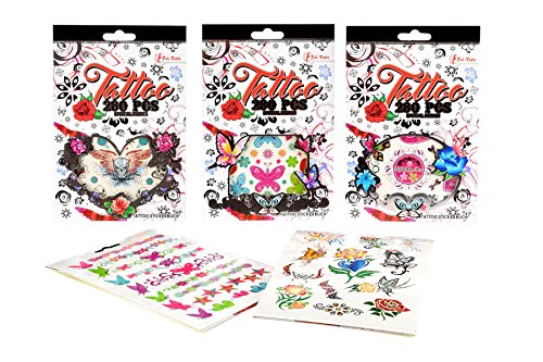 Toi-Toys Tattoo Booklet, 280 Stück, Schreibwaren und Aufkleber, 45090Z, mehrfarbig von Toi-Toys