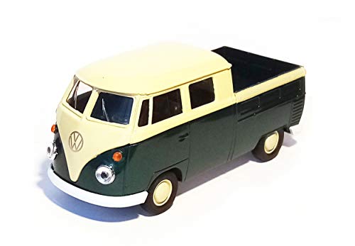 Toi-Toys Volkswagen T1 Doppelkabine Pick UP 12cm VW Modellauto aus Metall Modell Auto Spielzeugauto 3-Farben 77 (Grün) von Toi-Toys