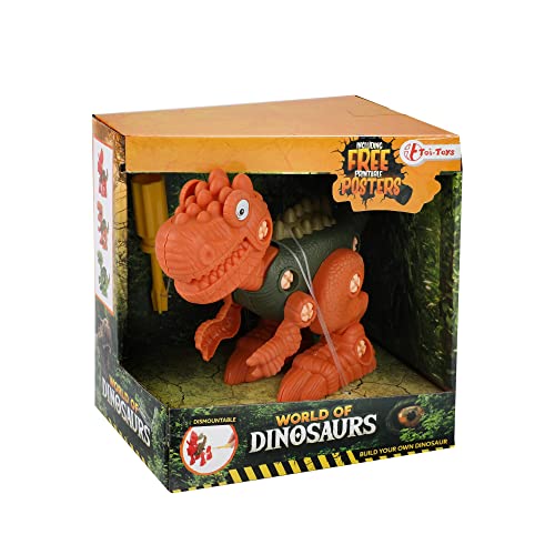 Toi-Toys World of Dinosaurs Konstruktionsspielzeug - Zufällige Farbe - Spielzeug zum Auseinanderbauen ab 3 Jahren - Dino Action Figur von Toi-Toys