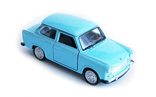 Trabant 601 Modellauto 11,5cm Trabi aus Metall mit Rückzugmotor Modell Auto Spielzeugauto Spielzeug Welly 4-Varianten 14 (Blau) von Toi-Toys