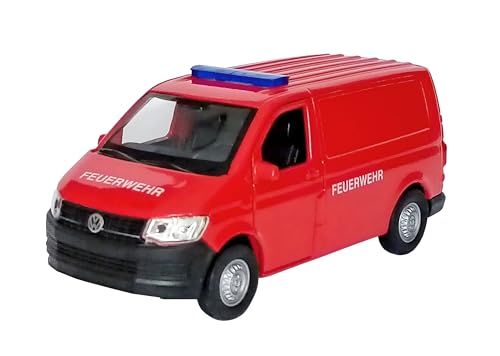 Volkswagen Transporter T6 Van Feuerwehr Bus aus Metall mit Rückzugmotor VW Modell Modellauto Spielzeugauto Spielzeug Auto Welly 77 Volkswagen Transporter T6 Van Feuerwehr Bus aus Metall mit Rückzugmotor VW Modell Modellauto Spielzeugauto Spielzeug Auto Welly 77 von Toi-Toys