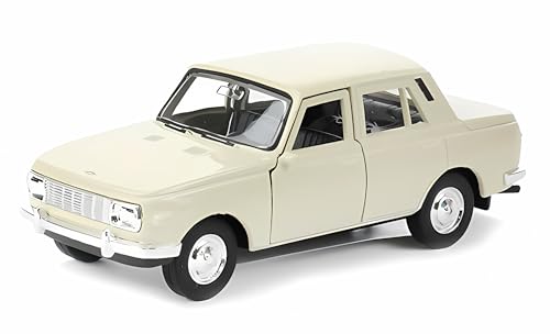 Wartburg 353 Modellauto 11,7cm aus Metall mit Rückzugmotor Modell Auto Spielzeugauto Spielzeug Welly 4-Varianten 31 (Creme) von Toi-Toys
