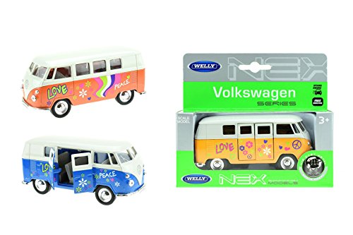 Welly – Volkswagen Bus (1962) Print in Box-Fenster, 21551z, Mehrfarbig von Toi-Toys