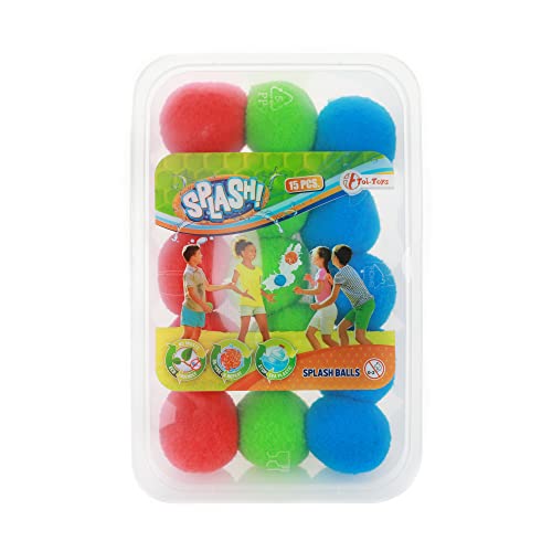 Toi-Toys Wasserbombe wiederverwendbar Splash - 15 Stück Wasserballons Ø 5 cm in Aufbewahrungsbox - schnelle Befüllung Water Balloons Wasserspielzeug Wasserballons für Kinder Pool Toi-Toys Wasserbombe wiederverwendbar Splash - 15 Stück Wasserballons Ø 5 cm in Aufbewahrungsbox - schnelle Befüllung Water Balloons Wasserspielzeug Wasserballons für Kinder Pool von Toi-Toys
