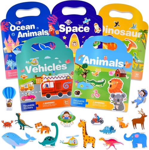 Wiederverwendbares Stickerbuch für Kleinkinder, Flugzeug-Aktivitätsbuch mit Klettverschluss, Reisespielzeug, Geschenk Wiederverwendbares Stickerbuch für Kleinkinder, Flugzeug-Aktivitätsbuch mit Klettverschluss, Reisespielzeug, Geschenk von Toiyuen