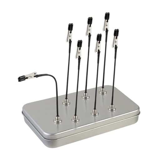 12 Stück Flexibler Löthilfe Krokodilklemmen mit Magnetfuß und 1 Eisenbox, Dritte Hand löten, Model Painting Tool mit Standfuß, Ideal für Modellierung, Helfende Hand Löten und für Hobby-Modellierung von Tokaneit