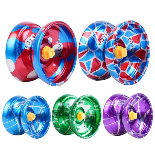 5 Stück Anfänger JoJo Spielzeug, Kunststoff+Aluminiumlegierung YoYo, Responsive Yoyo, Professioneller Yo-Yo-Ball, Konzipiert für Anfänger und Geeignet für Kindergeburtstagsgeschenke 5 Stück Anfänger JoJo Spielzeug, Kunststoff+Aluminiumlegierung YoYo, Responsive Yoyo, Professioneller Yo-Yo-Ball, Konzipiert für Anfänger und Geeignet für Kindergeburtstagsgeschenke von Tokaneit