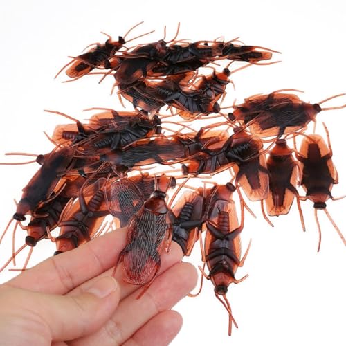 Tokaneit 50 Stück Kunststoff Realistische Wanzen und Insekten, Fake Bugs, künstliche Kakerlaken, Insekt Party Favors, Halloween-Streich-Requisiten, Feiertags-Party-Dekoration Tokaneit 50 Stück Kunststoff Realistische Wanzen und Insekten, Fake Bugs, künstliche Kakerlaken, Insekt Party Favors, Halloween-Streich-Requisiten, Feiertags-Party-Dekoration von Tokaneit