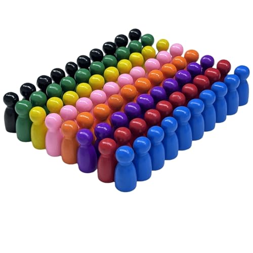 80 Stück Halmakegel aus Holz und 5 Stück Würfel aus Holz, Spielfiguren Für Brettspiele, Holzpuppen Spielfiguren, Spielfiguren aus Holz für Brettspiele, Bunte Spielfiguren 80 Stück Halmakegel aus Holz und 5 Stück Würfel aus Holz, Spielfiguren Für Brettspiele, Holzpuppen Spielfiguren, Spielfiguren aus Holz für Brettspiele, Bunte Spielfiguren von Tokaneit