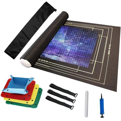 Tragbare Puzzles Matte,Puzzlematte aus Schwarzem Filz,Praktisches Stichsägezubehör,Puzzlematte Rolle Aufblasbar,Puzzle Roll Storage Mat,Filz Spielmatte Set 2000 Teile,mit 4 Klassifikatoren Tokaneit Tragbare Puzzles Matte,Puzzlematte aus Schwarzem Filz,Praktisches Stichsägezubehör,Puzzlematte Rolle Aufblasbar,Puzzle Roll Storage Mat,Filz Spielmatte Set 2000 Teile,mit 4 Klassifikatoren Tokaneit von Tokaneit