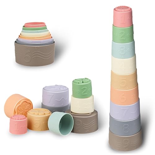 Tokiyis Stapelbecher Babyspielzeug Montessori, Kleinkind-Zahnungsspielzeug 6-12 Monate, Sensorisches Spielzeug für Kleinkinder 1-3, Baby Junge Mädchen Geschenke, Stapeltassen Spielzeug Tokiyis Stapelbecher Babyspielzeug Montessori, Kleinkind-Zahnungsspielzeug 6-12 Monate, Sensorisches Spielzeug für Kleinkinder 1-3, Baby Junge Mädchen Geschenke, Stapeltassen Spielzeug von Tokiyis