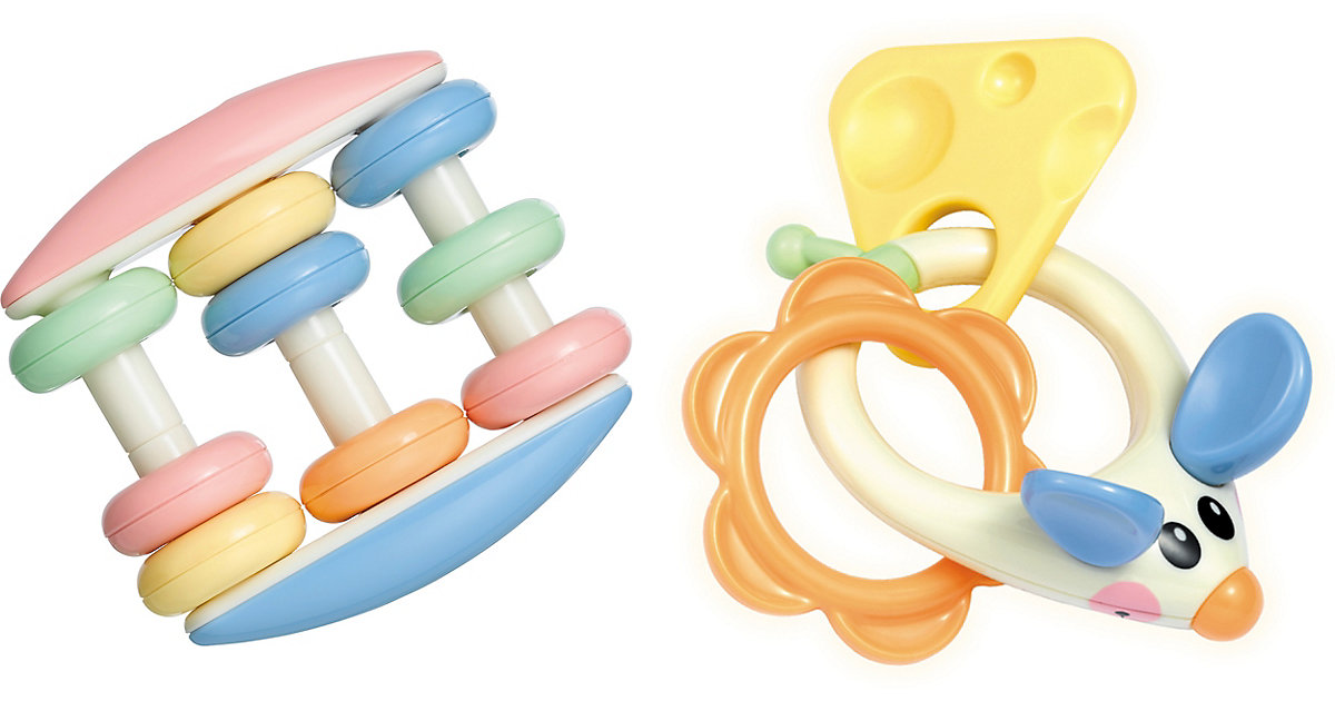Rassel Geschenk-Set Maus & Rechenschieber weiß/beige Rassel Geschenk-Set Maus & Rechenschieber weiß/beige von Tolo