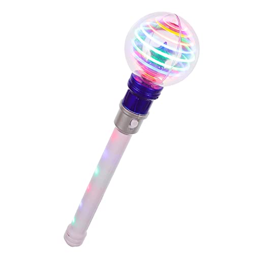 Tomaibaby Beleuchtet Ball Spielzeug Zauberstab Glühender Stock Spinnenlicht Zauberstab Rotierende LED Spielzeug Zauberstab Blinkende Stern LED Zauberstab ( Blau ), 35x8x8cm von Tomaibaby