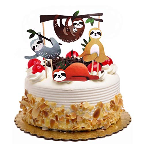 Tomaibaby Niedliche Faultier Kuchendeckel Kreative Faultier Cupcake Topper zum Geburtstag Babyparty Party Kuchen Dekoration 4 Stück Tomaibaby Niedliche Faultier Kuchendeckel Kreative Faultier Cupcake Topper zum Geburtstag Babyparty Party Kuchen Dekoration 4 Stück von Tomaibaby