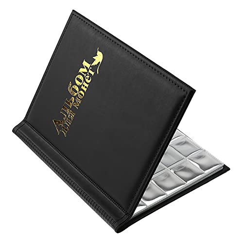 Tomantery Münzalbum, 10 Seiten, neues Design, leicht zu transportieren, Sammelbuch für Münzen, super transparent, Münzordner, Beste von Tomantery