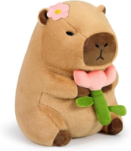 Tomatoys Capybara Plüschtier, 33 cm, Capybara-Plüschspielzeug, süßes Capibara-Plüschtier mit Anzügen, Carpincho-Plüschkissen, Geschenk für Jungen und Mädchen Tomatoys Capybara Plüschtier, 33 cm, Capybara-Plüschspielzeug, süßes Capibara-Plüschtier mit Anzügen, Carpincho-Plüschkissen, Geschenk für Jungen und Mädchen von Tomatoys