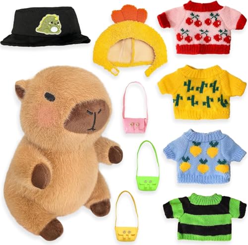 Capybara Plüschtier oder Kuscheltier, 33 cm, realistisch, mit Anzug, weiches Plüschkissen, süßes Spielzeug für Jungen und Mädchen, Tierliebhaber Capybara Plüschtier oder Kuscheltier, 33 cm, realistisch, mit Anzug, weiches Plüschkissen, süßes Spielzeug für Jungen und Mädchen, Tierliebhaber von Tomatoys
