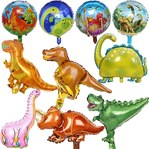 Dinosaurier Balloons Dekoration-Tomicy 10 Stück 3D Dinosaurier Folienballon Jungle Party Decoration Dinosaurier Geburtstags Dekoration Dschungelparty Folienballons für Kinder Geschenk von Tomicy