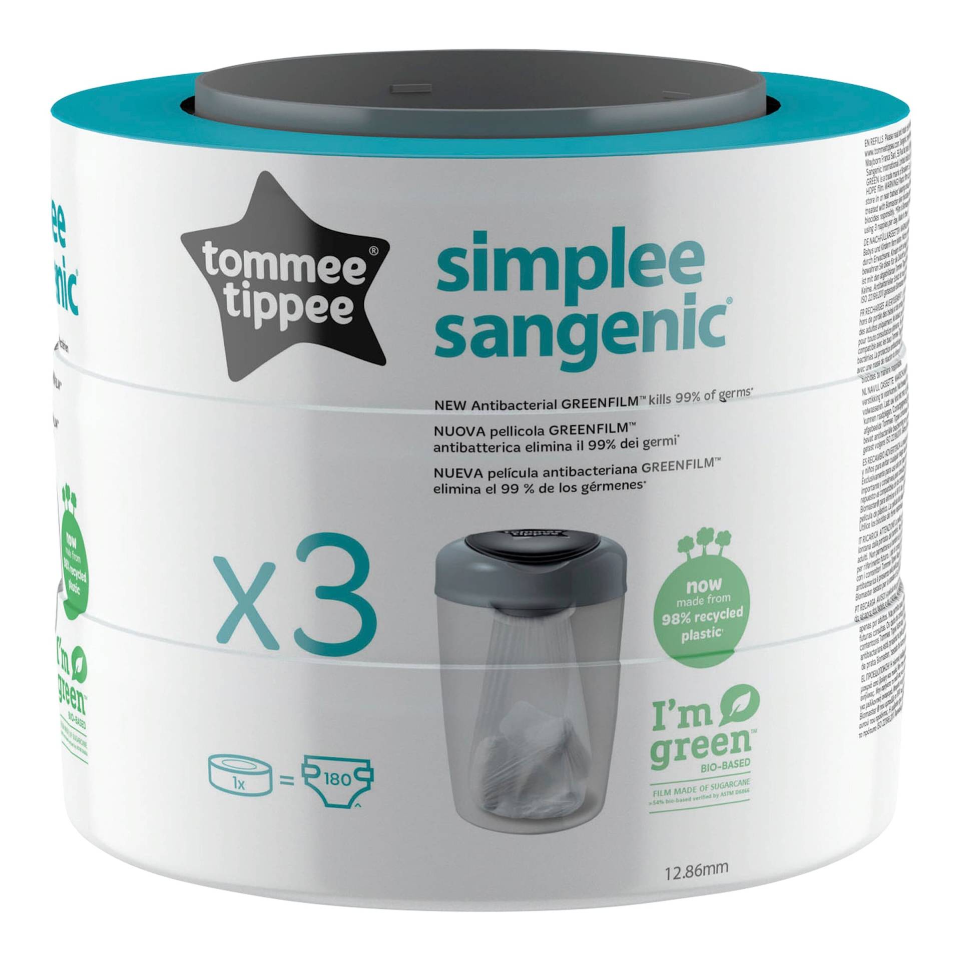 Tommee Tippee Sangenic Nachfüllkassetten Simplee Sangenic 3er Pack von Tommee Tippee