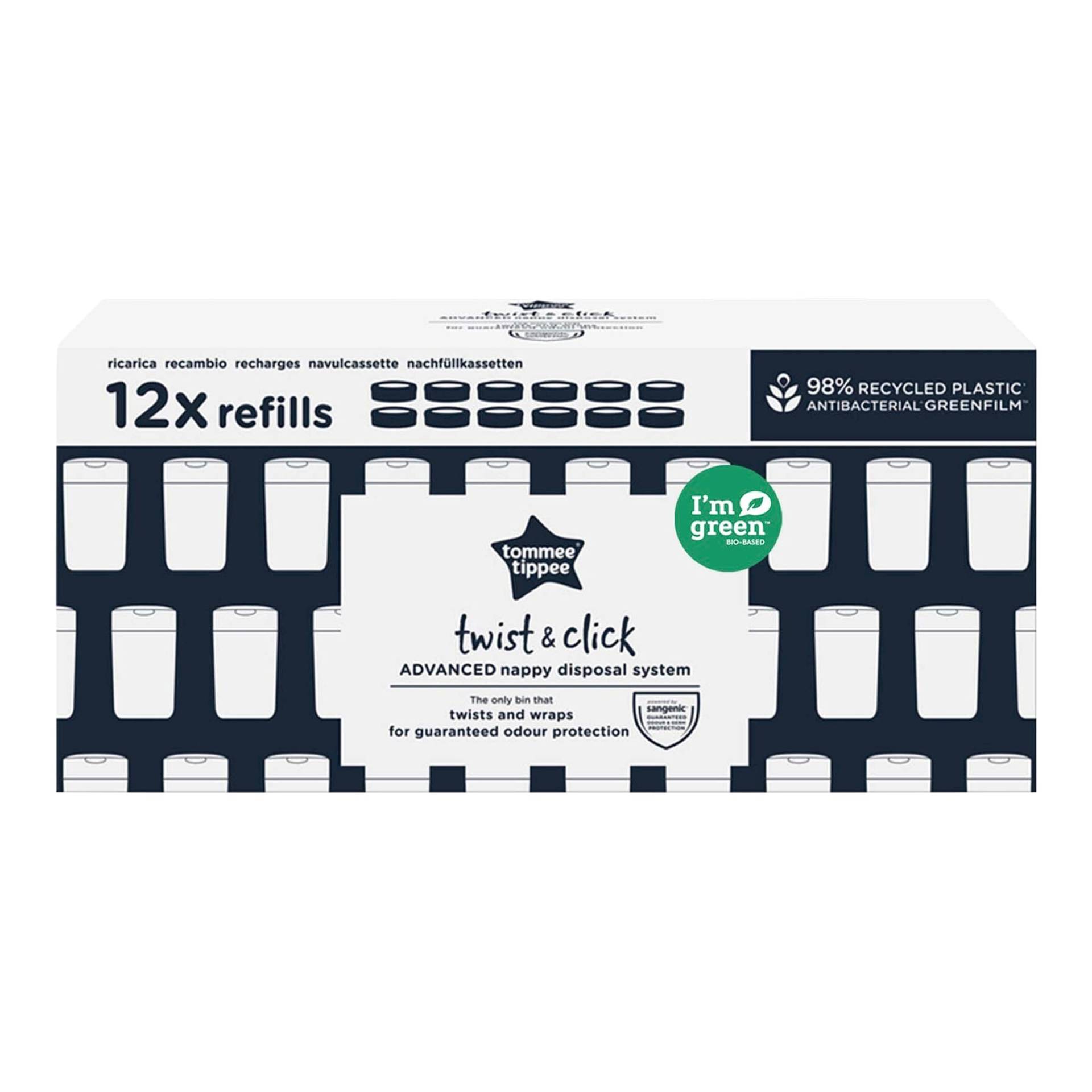 Tommee Tippee Twist & Click Nachfüllkassetten Twist 12er Pack von Tommee Tippee