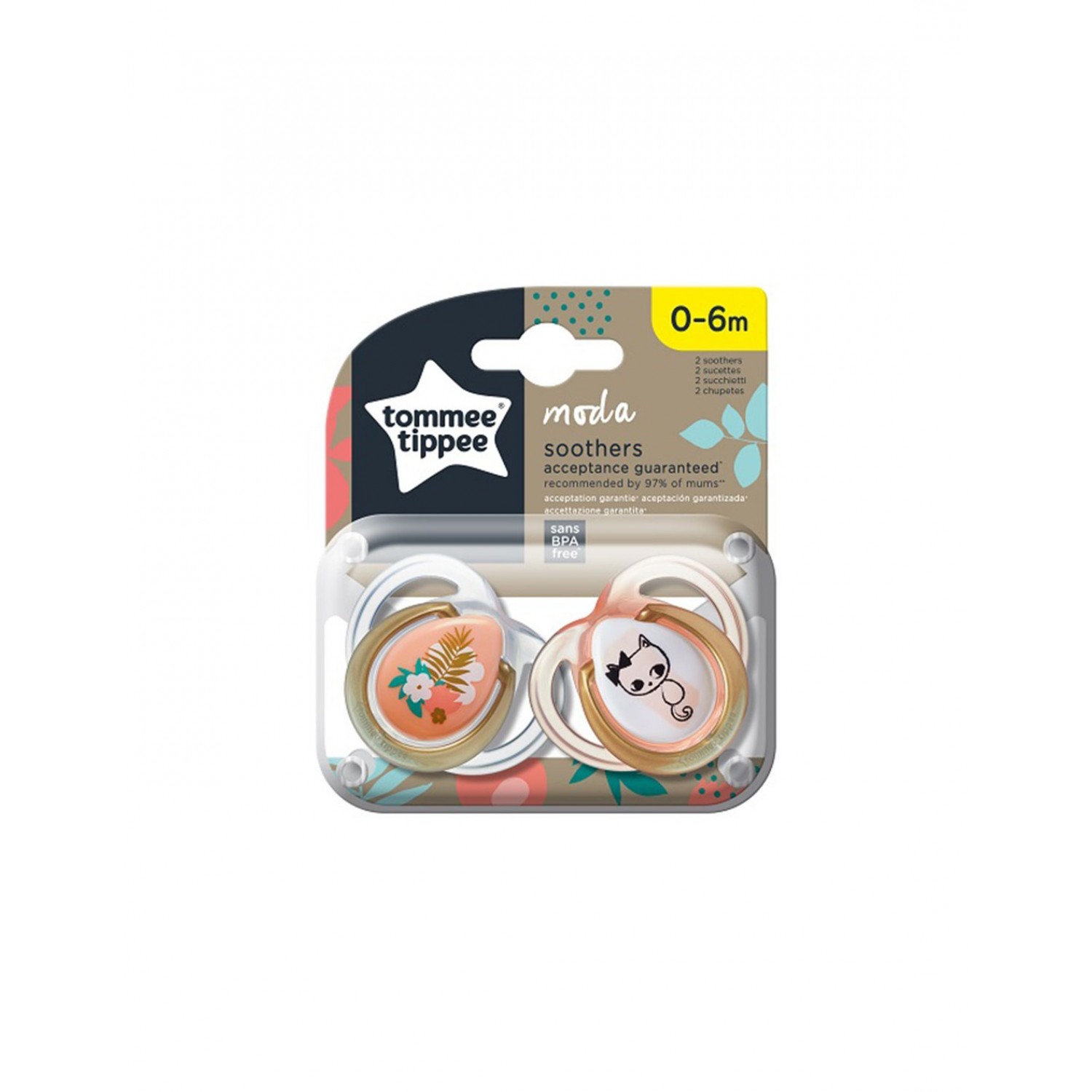 Tommee Tippee Set 2 Succhietti in Silicone 0-6M FS Moda Rosa con Decoro Tommee Tippee Set 2 Succhietti in Silicone 0-6M FS Moda Rosa con Decoro von Tommee Tippee