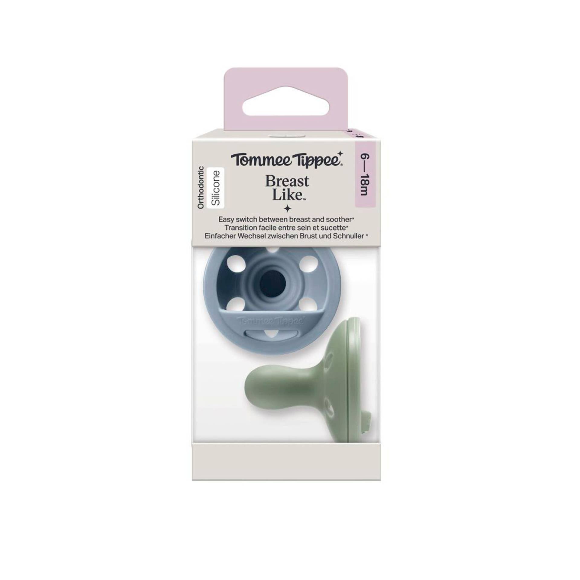 Tommee Tippee Twist & Click 2er-Pack Schnuller Breast Like 6-18M von Tommee Tippee