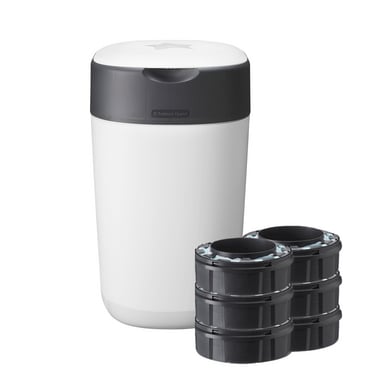 Tommee Tippee Windeleimer Twist & Click Advanced , inkl. 6 Kassetten, weiß von Tommee Tippee