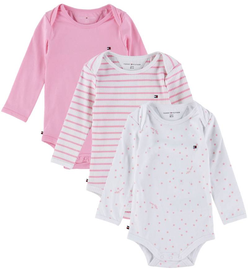 Tommy Hilfiger Geschenkbox - Body l/ä - 3er-Pack - Classic+ Pink - Tommy Hilfiger - 1½ Jahre (86) - Body L/Ä von Tommy Hilfiger