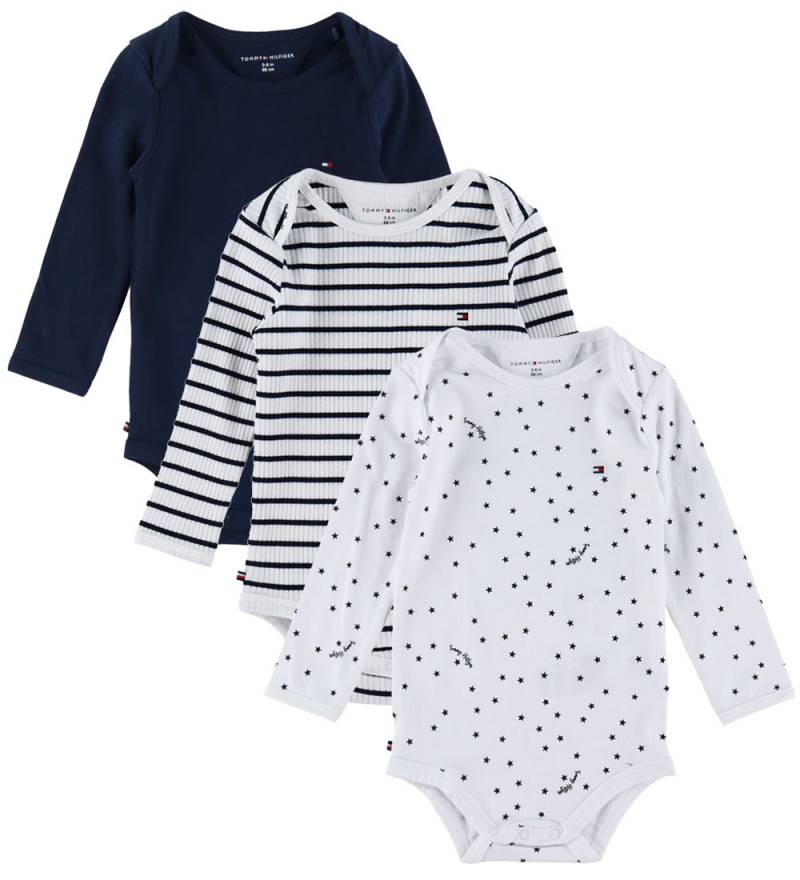 Tommy Hilfiger Geschenkbox - Body l/ä - 3er-Pack - Dark Nacht Na - Tommy Hilfiger - 1½ Jahre (86) - Body L/Ä von Tommy Hilfiger