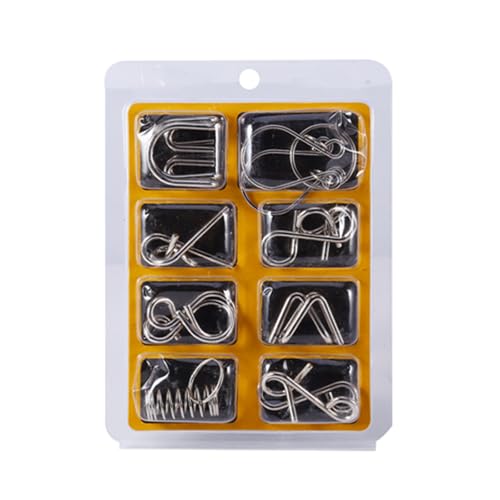 Metalldraht Puzzle Set, 8pcs Metall Wire IQ Test Brain Teaser Mind Rätsel Spiel Chinesisch Zaubertrick Spielzeug für Party bevorzugt Kinder Erwachsene Herausforderung Metalldraht Puzzle Set, 8pcs Metall Wire IQ Test Brain Teaser Mind Rätsel Spiel Chinesisch Zaubertrick Spielzeug für Party bevorzugt Kinder Erwachsene Herausforderung von Tomotato