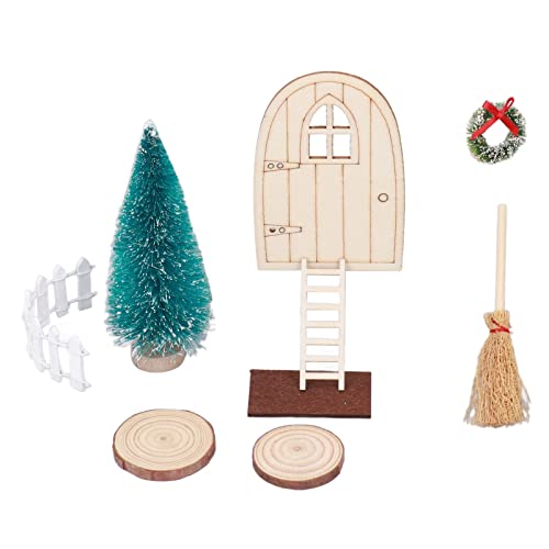 Tomotato Dollhouse Weihnachtsdekoration 1:12 Miniaturszene, Birch Wood Accessoires mit exquisitem Design für Dollhouse Möbel Weihnachtsfeier DIY -Dekoration von Tomotato