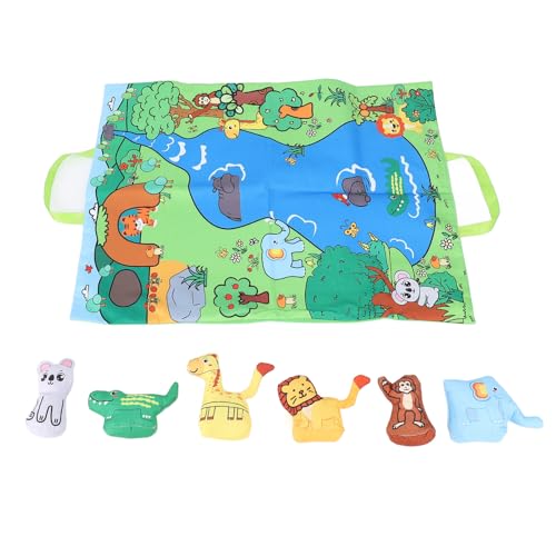 Tomotato Tierische Spielmatte Sensorikspielzeug für frühkindliche Bildung, 3D Tierdesign mit Rasseln und Knisterpapier, Förderung von Erkennungs- und Gedächtnisfähigkeiten, Wiederh von Tomotato