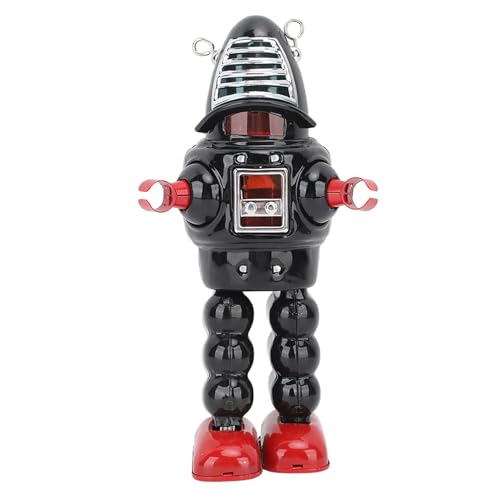 Tomvorks Fechten Roboterspielzeug, Uhrwerk Metall -Figur -Sammlergeschenk, Feine Handwerkskunst und Funkeneffekte, Blechmaterial, Dekoration für Kaffeebar, Zuhause, Themenpavillon (Schwarz) von Tomvorks