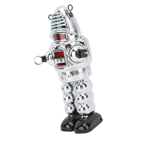Tomvorks Fechten Roboterspielzeug, Uhrwerk Metall -Figur -Sammlergeschenk, Feine Handwerkskunst und Funkeneffekte, Blechmaterial, Dekoration für Kaffeebar, Zuhause, Themenpavillon (Silber) von Tomvorks