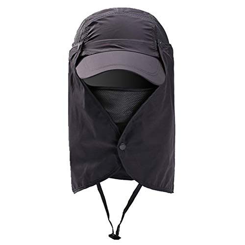 Tomvorks Wanderfischerei Visierhut -Sonnenkappe für Outdoor -Sportarten (Dunkelgrau) von Tomvorks