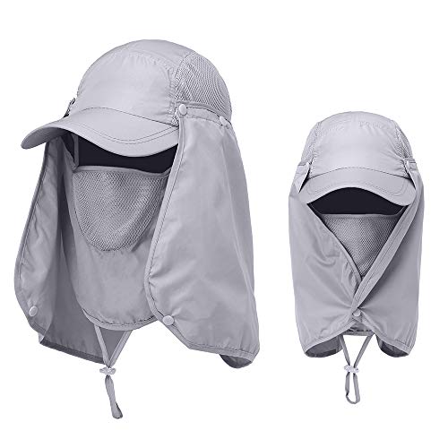 Tomvorks Wanderfischerei Visierhut -Sonnenkappe für Outdoor -Sportarten (Grau) von Tomvorks