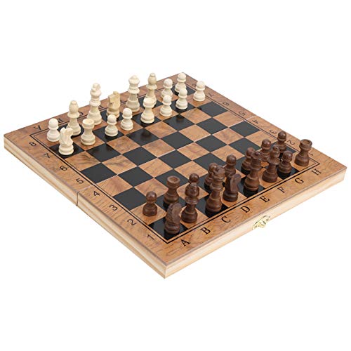 Tragbares 3 -in -1 -Schach -Set, Geeignet für Alle Altersgruppen, EIN Einzigartiges Design, eine Breite Palette von Anwendungen, Bildungsspielzeug für, Faltprüferset, Training von Tomvorks