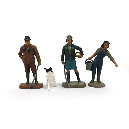 TOMY 40954 Britains Bauernfamilie - detailgetreue Spielfiguren aus Kunststoff - Bauernhofset zum Spielen für drinnen und draußen - für Kinder ab 3 Jahre von Britains
