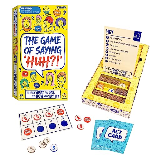 TOMY Spiele, HÄ' Wie War Das..? Sagen - Stimmeindruck-Kartenspiel - familienspiel, zum handeln und raten - gesellschaftsspiele f. Erwachsene, Teenager und Kinder ab 8 - Brettspiel für 3-8 Spieler von TOMY