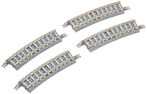 Tomytec 018636 4 Gleise, gebogen in Schotterbettung, 15 Grad, 70 mm von TomyTEC