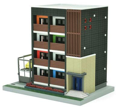 TomyTEC 290674 Apartment-Block, schwarz Modellbausatz, Modellbauzubehör, Mehrfarbig von TomyTEC