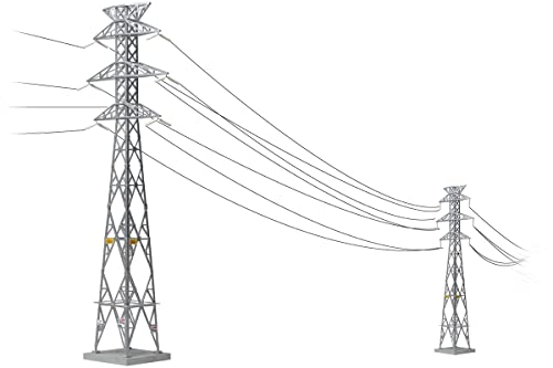 TomyTEC 323112 Hochspannungsmasten, Strommasten, Zwei Stück Stromleitung Spur N 1:150 von TomyTEC